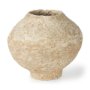 70214 - Ritu Small Beige Paper Mache Pot Vase
