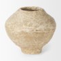 70214 - Ritu Small Beige Paper Mache Pot Vase