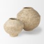 70215 - Ritu Large Beige Paper Mache Pot Vase