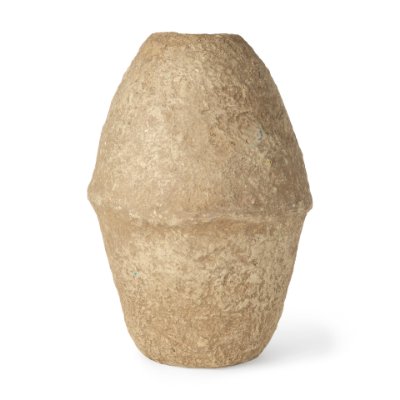70211 - Rundal Large Beige Paper Mache Vase