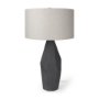 70369 - Piven Black w/ Gray Wash Textured Ceramic Table Lamp