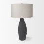 70369 - Piven Black w/ Gray Wash Textured Ceramic Table Lamp