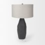70369 - Piven Black w/ Gray Wash Textured Ceramic Table Lamp