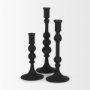 70357 - Haute Small Matte Black Blown Glass Candlestick 