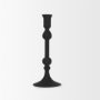 70358 - Haute Medium Matte Black Blown Glass Candlestick
