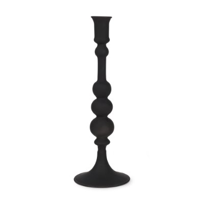 70359 - Haute Large Matte Black Blown Glass Candlestick