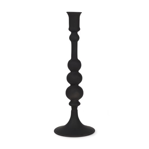70359 - Haute Large Matte Black Blown Glass Candlestick