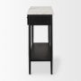 69937-AB - Amika White Marble Top Black Metal Base Console Table 