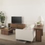 69906 - Grier 65" Medium Brown Solid Wood w/ Cane Console Table