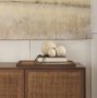 70219 - Sunita Set of 3 Beige Paper Mache Orbs