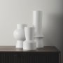 69463 - Laforge 9.4H Small White Ceramic Vase