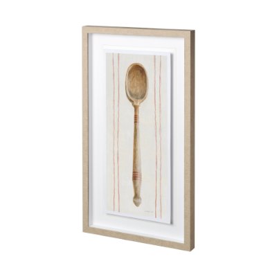 12505 - Floursack Kitchen III by Mercana Studio Hand Embellished Textured Framed Art Print Matted under Glas