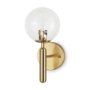 70472 - Britton Gold Metal w/ Clear Glass Globe 1-Light Wall Sconce