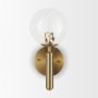 70472 - Britton Gold Metal w/ Clear Glass Globe 1-Light Wall Sconce