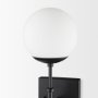 70455 - Edie Matte Black Metal w/ Frosted Glass Globes 2-Light Wall Sconce