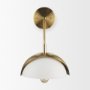 70468 - Cybill Brushed Brass w/ White Metal Shade 1-Light Wall Sconce