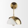 70468 - Cybill Brushed Brass w/ White Metal Shade 1-Light Wall Sconce