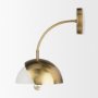 70468 - Cybill Brushed Brass w/ White Metal Shade 1-Light Wall Sconce