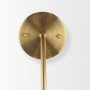 70468 - Cybill Brushed Brass w/ White Metal Shade 1-Light Wall Sconce