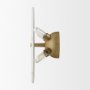 70451 - Dolly Brushed Gold Metal w/ Alabaster Shade 4-Light Wall Sconce