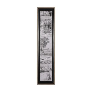 Countryside Sketches I by Ariana a Hand Embellished Textured Framed Art Print