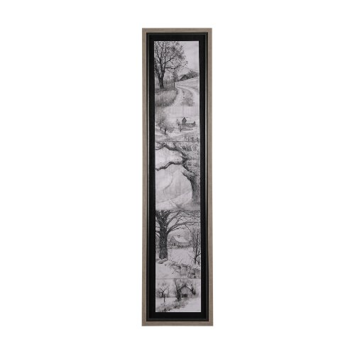 14906 - Countryside Sketches II by Ariana a Hand Embellished Textured Framed Art Print