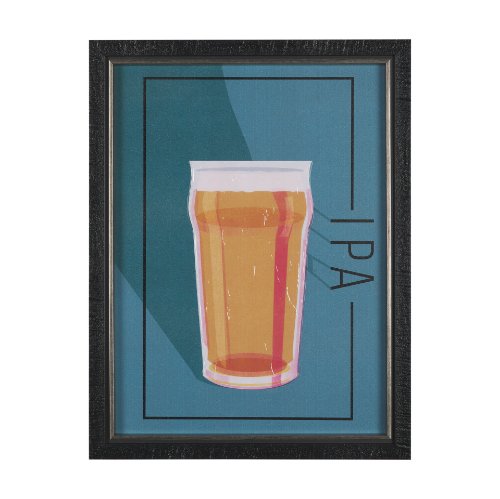 14913 - Beer Poster IPA by Mercana Studio a Hand Embellished Textured Framed Art Print