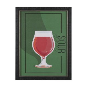 Beer Poster Sour by Mercana Studio a Hand Embellished Textured Framed Art Print