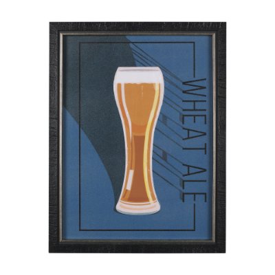 14916 - Beer Poster Wheat Ale by Mercana Studio a Hand Embellished Textured Framed Art Print