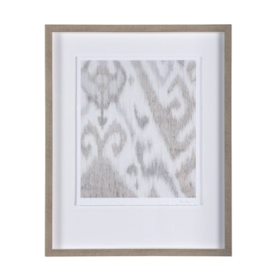 14920 - Ikat Patterns IV by Silvia Krause a Hand Embellished Textured Framed Art Print Matted under Glass