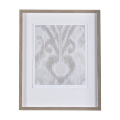 14921 - Ikat Patterns V by Silvia Krause a Hand Embellished Textured Framed Art Print Matted under Glass