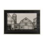 14923 - Barn Buildings I by CV a Hand Embellished Textured Framed Art Print Matted under Glass