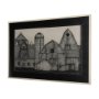 14924 - Barn Buildings II by CV a Hand Embellished Textured Framed Art Print Matted under Glass