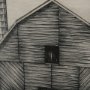 14924 - Barn Buildings II by CV a Hand Embellished Textured Framed Art Print Matted under Glass