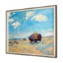 14938 - Buffalo by Mercana Studio a Hand Embellished Textured Framed Art Photograph