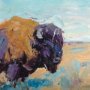 14938 - Buffalo by Mercana Studio a Hand Embellished Textured Framed Art Photograph