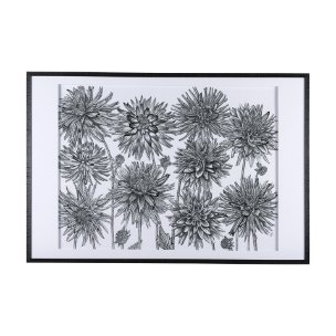 Dahlia Study - Detail by Mercana Studio Hand Embellished Textured Framed Art Photo Matted under Glas