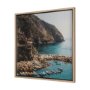 14942 - Cliffside View by Mercana Studio a Hand Embellished Textured Framed Art Photo Matted under Glass
