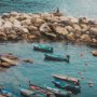 14942 - Cliffside View by Mercana Studio a Hand Embellished Textured Framed Art Photo Matted under Glass