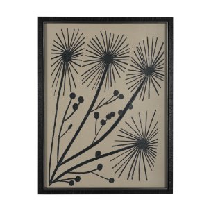 Simple Floral - Grow by Mercana Studio Hand Embellished Textured Framed Art Photo Matted under Glass