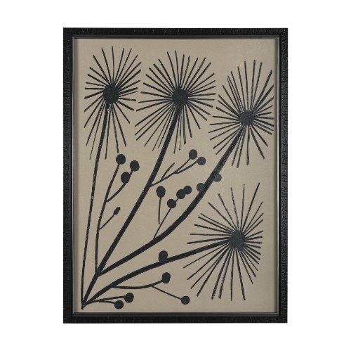 14949 - Simple Floral - Grow by Mercana Studio Hand Embellished Textured Framed Art Photo Matted under Glass