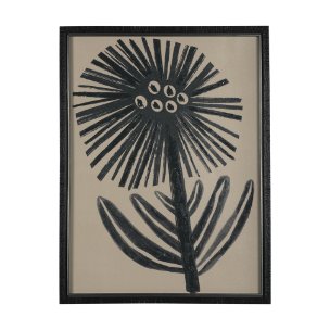 Simple Floral - Bloom by Mercana Studio Hand Embellished Textured Framed Art Photo Matted under Glas