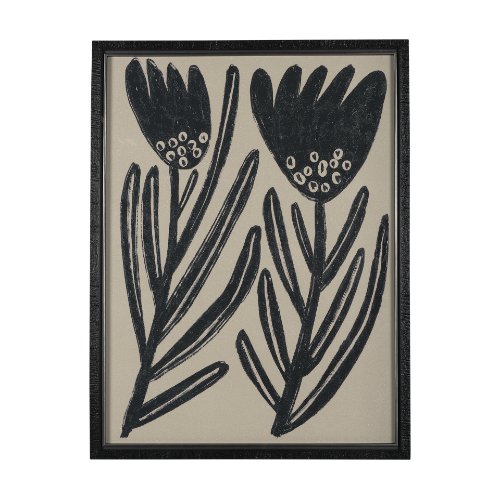 14951 - Simple Floral - Lively by Mercana Studio Hand Embellished Framed Art Photo Matted under Glass