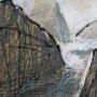 14958 - Canyon View by Mercana Studio a Hand Embellished Textured Framed Art Print Matted under Glass