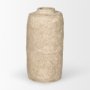 70200 - Rama Small Beige Paper Mache Floor Vase