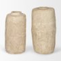 70200 - Rama Small Beige Paper Mache Floor Vase