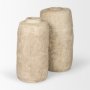 70201 - Rama Large Beige Paper Mache Floor Vase