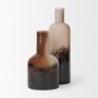 70353 - Marans Short Amber Multi-Color Glass Vase