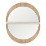 70142 - Celeste Light Brown Wood Large Mirror