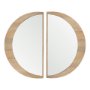 70142 - Celeste Light Brown Wood Large Mirror